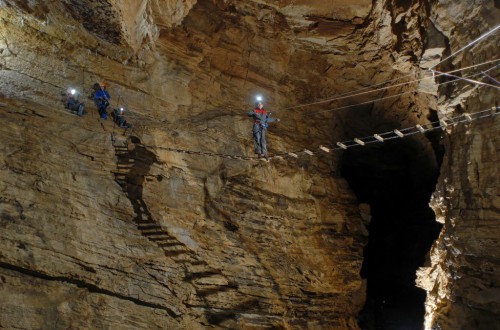 L'accrogrotte en Vercors