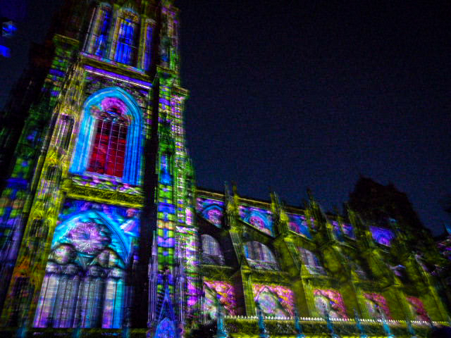 Cathédrale de Strasbourg de nuit